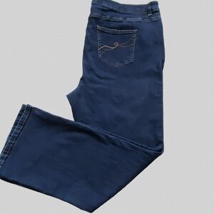 Jessica Womens Dream Fit Straight Leg 22Wx29"Med Denim Stretch Jeans-Sz-22W